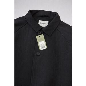 Goodfellow & Co Men's Black Herringbone Button Long Overcoat Size XL